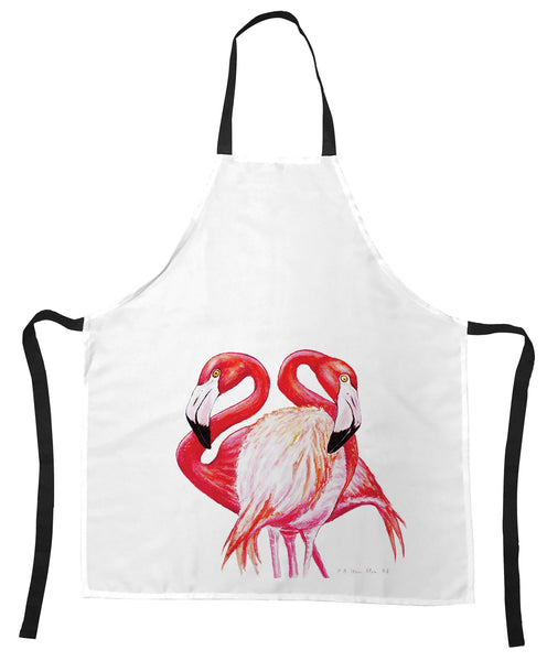 Two Flamingos Apron