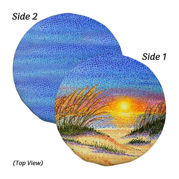 Golden Sea Oats Reversible Bowl Cover