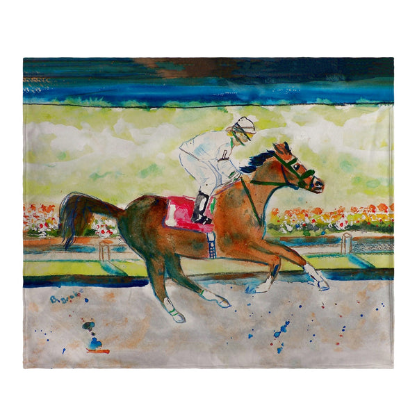 Racing Horse Fleece Throw
