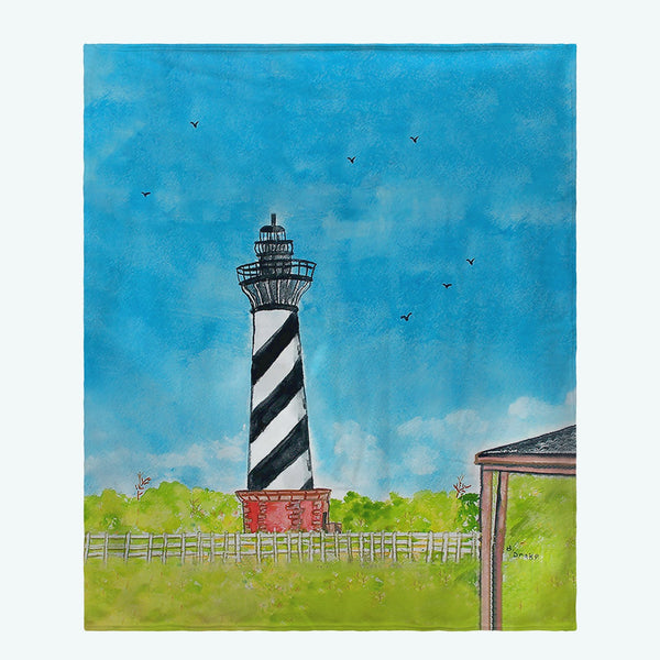 Hatteras, NC Lighthouse Fleece Throw