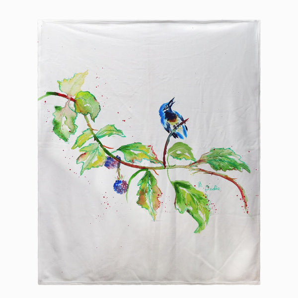 Bird & Blackberries Fleece Throw