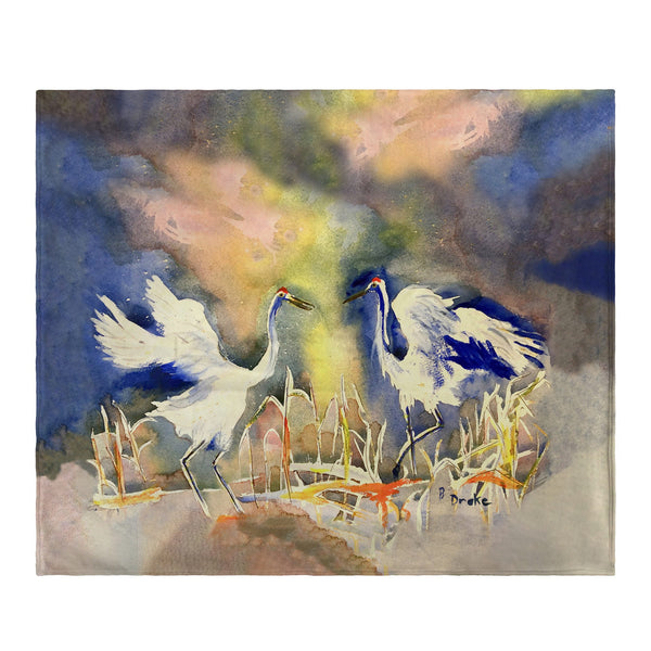 Whooping Crane Fleece Throw