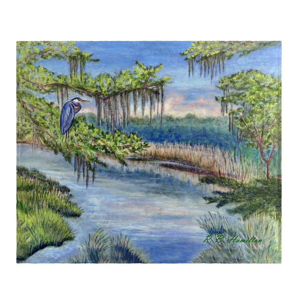 Marsh Morning Fleece Throw