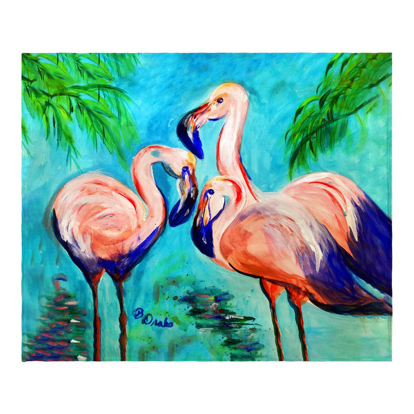 Betsy's Flamingo IV Fleece Throw