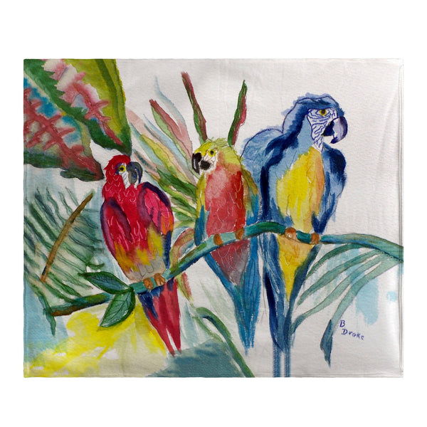 Parrot Family Fleece Throw