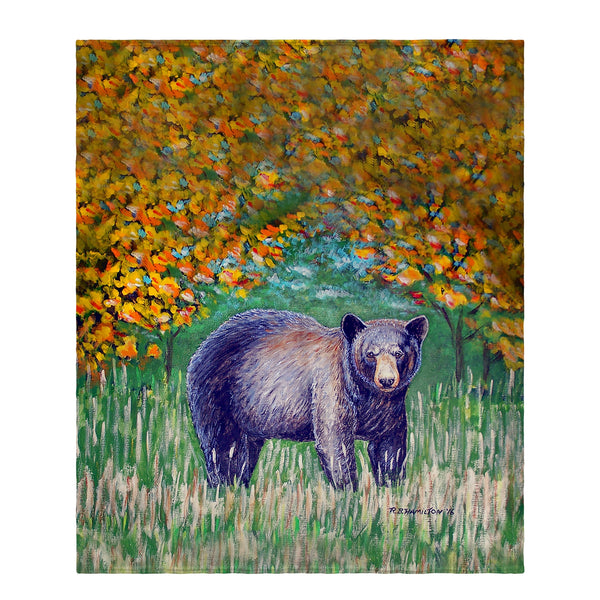 Black Bear Fleece Throw