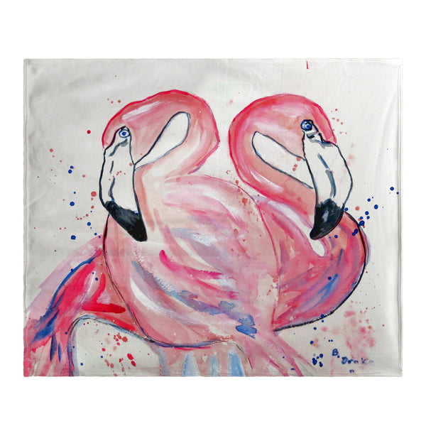 Funky Flamingos Fleece Throw
