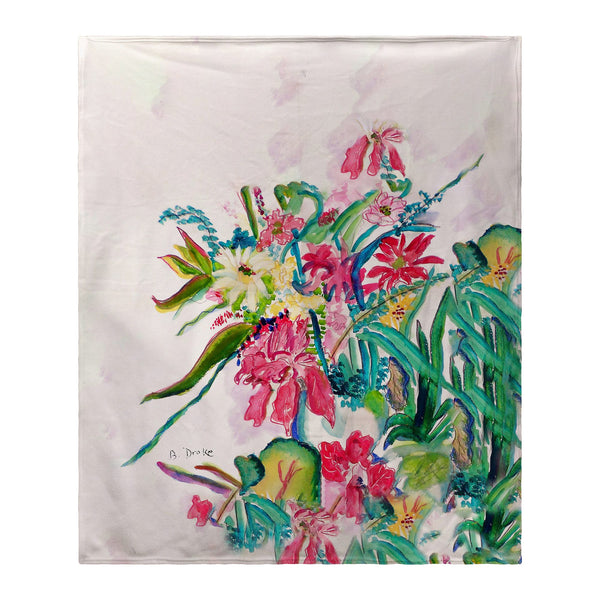 Multi Floral Fleece Throw