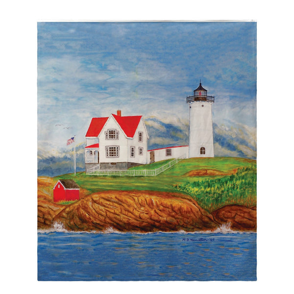 Nubble Lighthouse, ME Fleece Throw