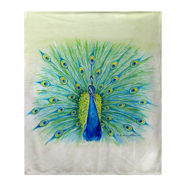 Peacock Fleece Throw