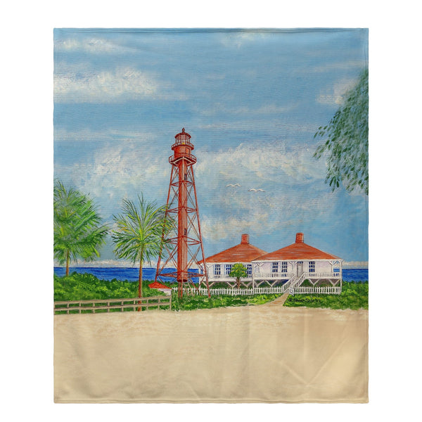 Sanibel Lighthouse, FL Fleece Throw