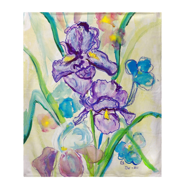 Two Irises Fleece Throw