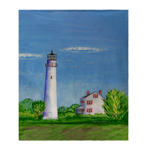 Fenwick Island Light House Fleece Throw