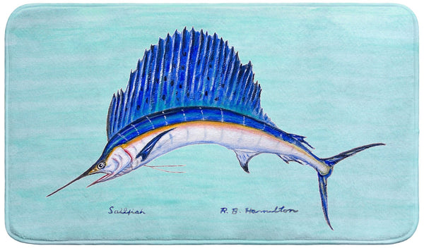 Sailfish - Teal Bath Mat