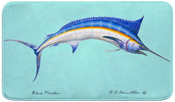 Blue Marlin - Teal Bath Mat