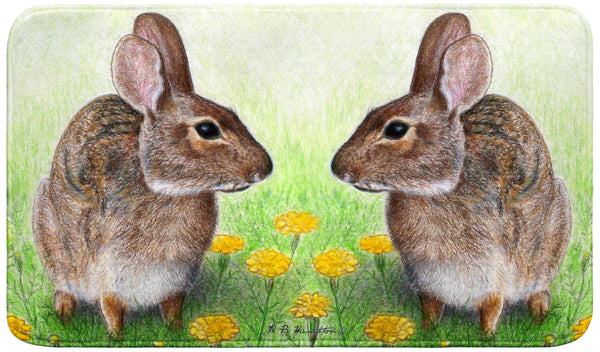 Rabbit Left Bath Mat