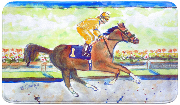 Racing Horse Gold Bath Mat