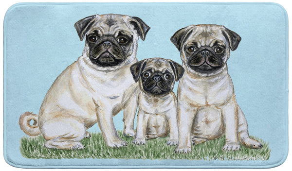 Pugs Dogs Bath Mat