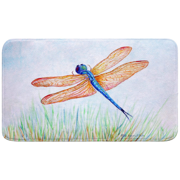 Amber & Blue Dragonfly Bath Mat