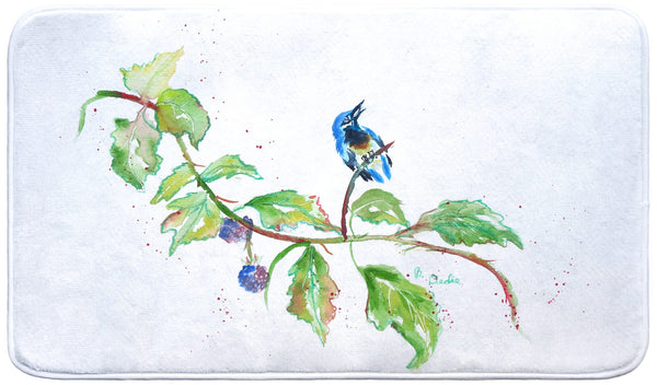Birds and Blackberries Bath Mat