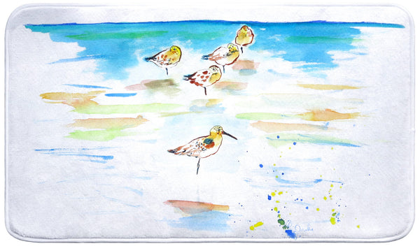 Five Sanderlings Bath Mat