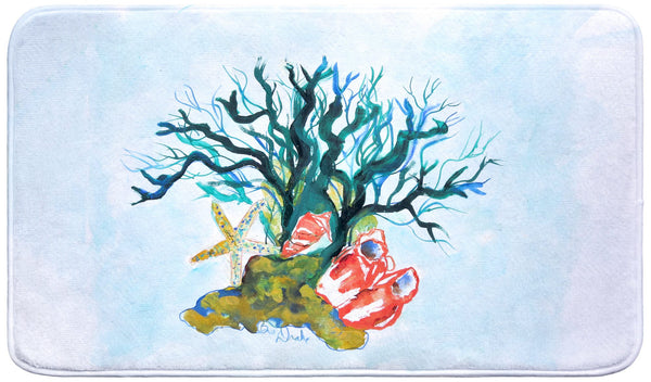 Starfish Coral Shells Bath Mat