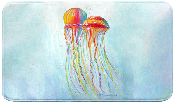 Colorful Jellyfish Bath Mat
