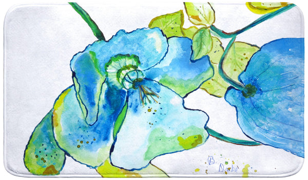 Blue Hibiscus Bath Mat