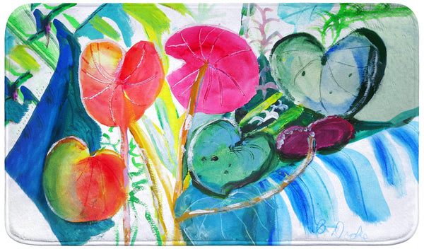 Cyclamen Plant Bath Mat