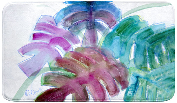 Monstera Leaves Bath Mat