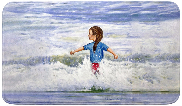 Girl in Surf Bath Mat