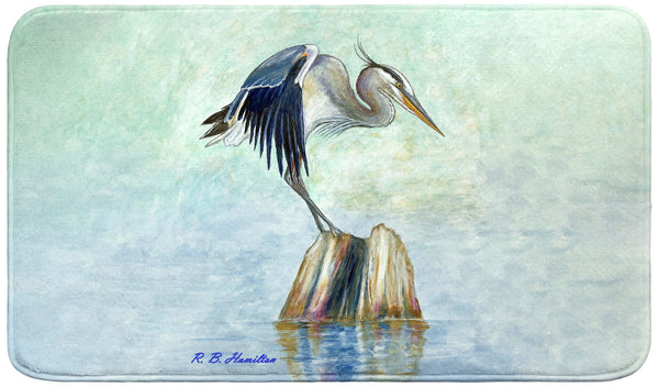 Balancing Heron Bath Mat