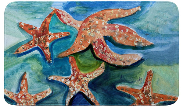 Swimming Starfish Bath Mat
