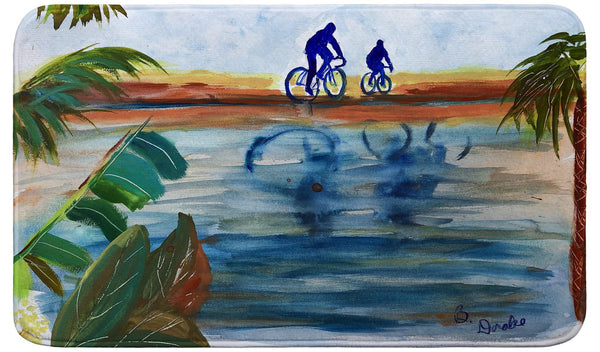 Two Bikers Bath Mat
