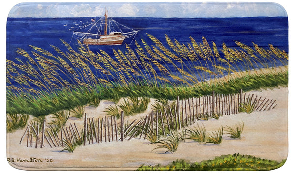Shrimp Boat & Oats Bath Mat