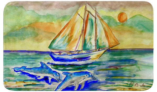 Sunset Sailing Bath Mat