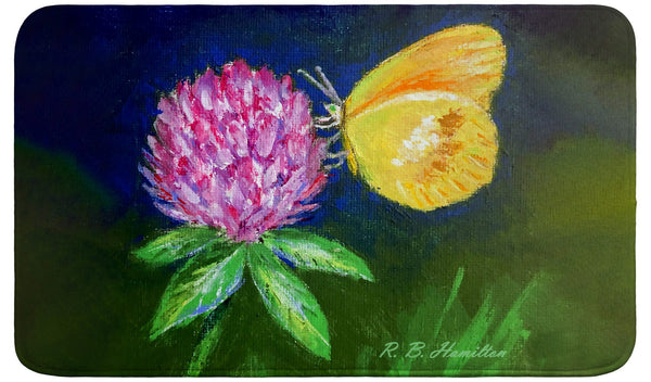 Sulphur Butterfly & Clover Bath Mat