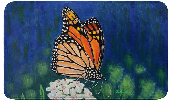 Monarch & Flower Bath Mat