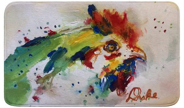 Chicken Portrait Bath Mat