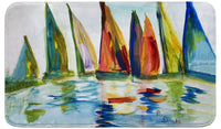 Multi Color Sails Bath Mat