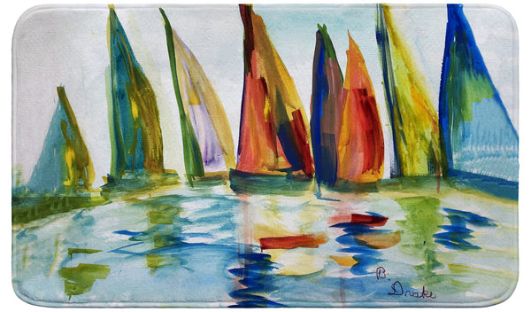 Multi Color Sails Bath Mat