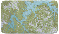 Dale Hollow, TN Nautical Map Bath Mat