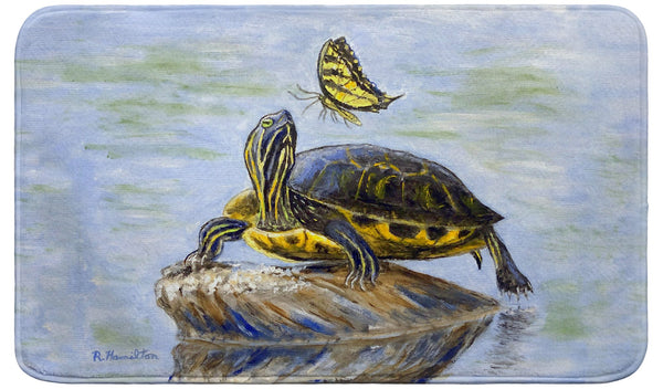 Turtle and Tiger Swallowtail Bath Mat