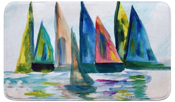 Sail With The Crowd Bath Mat