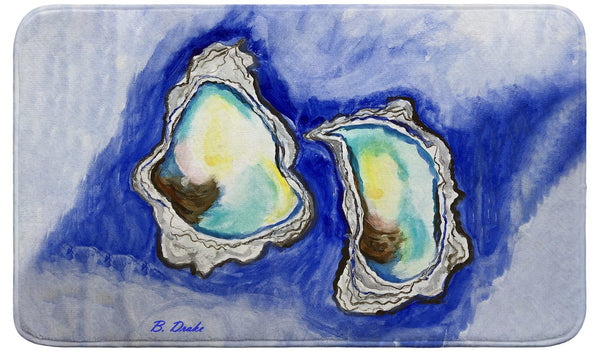 Aqua Oysters Bath Mat