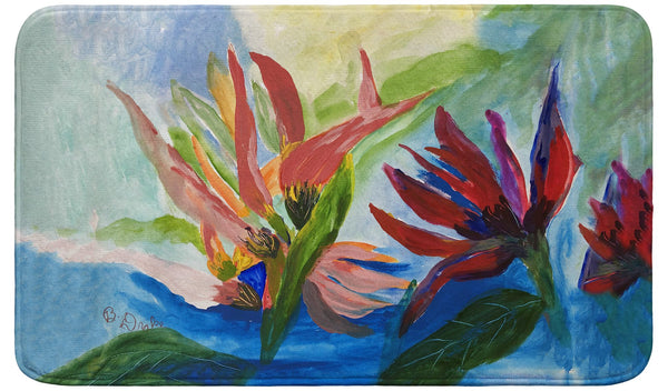 Flaming Flowers Bath Mat