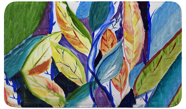 Gold Leaves Bath Mat