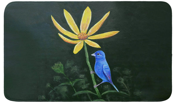 Indigo Bunting Bath Mat