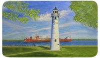 Marine City Lighthouse, MI Bath Mat