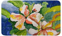 White Hibiscus Bath Mat